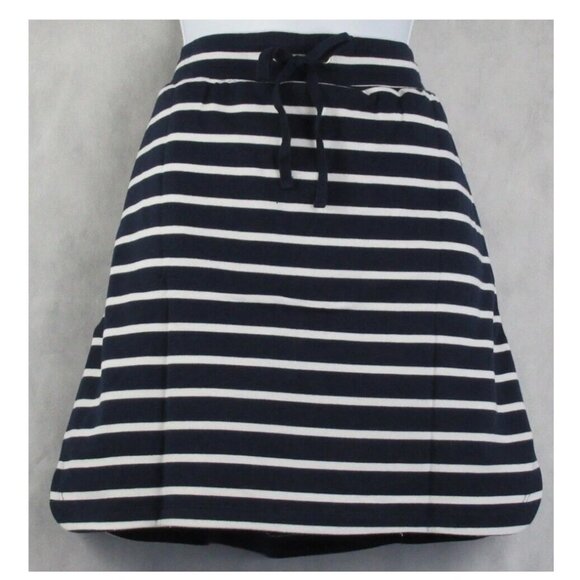 Karen Scott Women's Striped Pull-On Skort, Navy Blue and White, XS - Picture 4 of 5